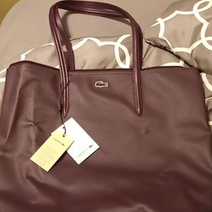 NWT lacoste vertical tote 25CM drop